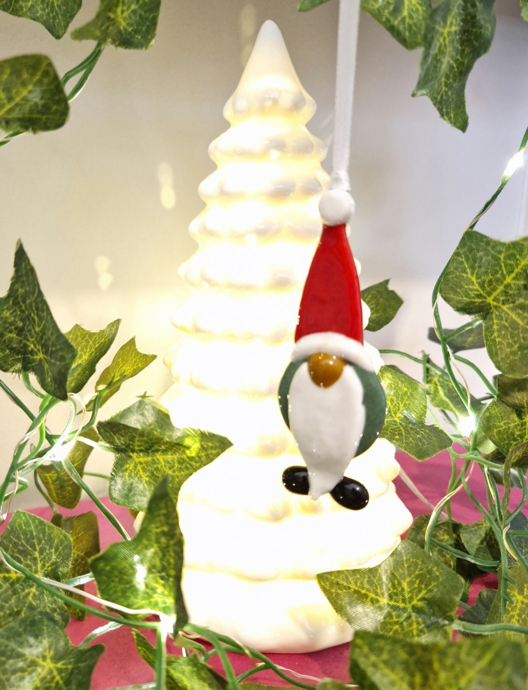 Fused Glass Christmas Gonk