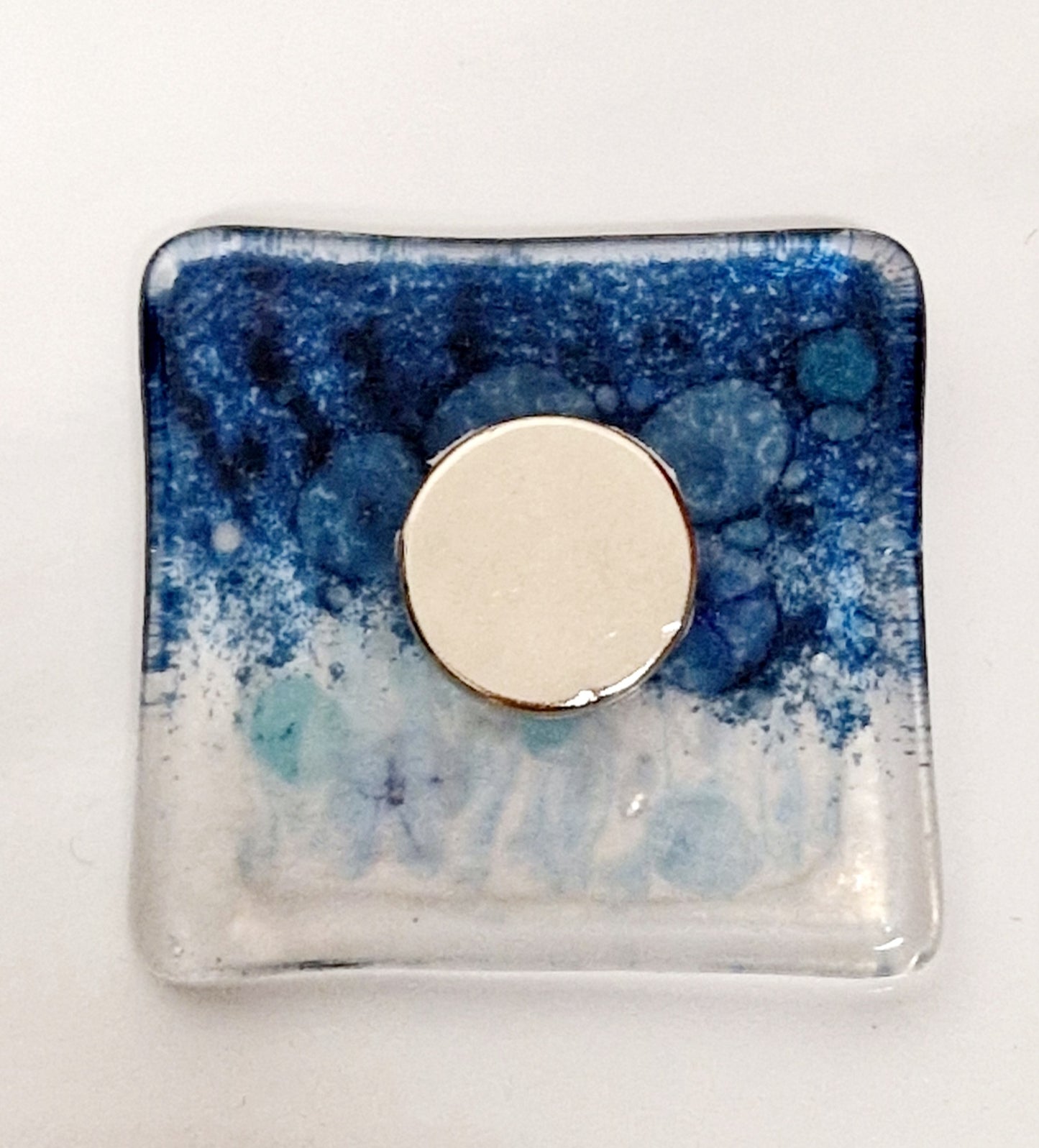 Fused Glass Winter Meadow Magnet