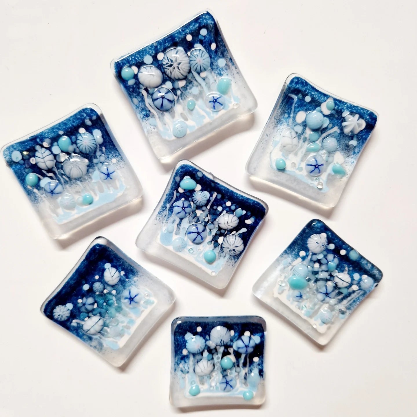 Fused Glass Winter Meadow Magnet