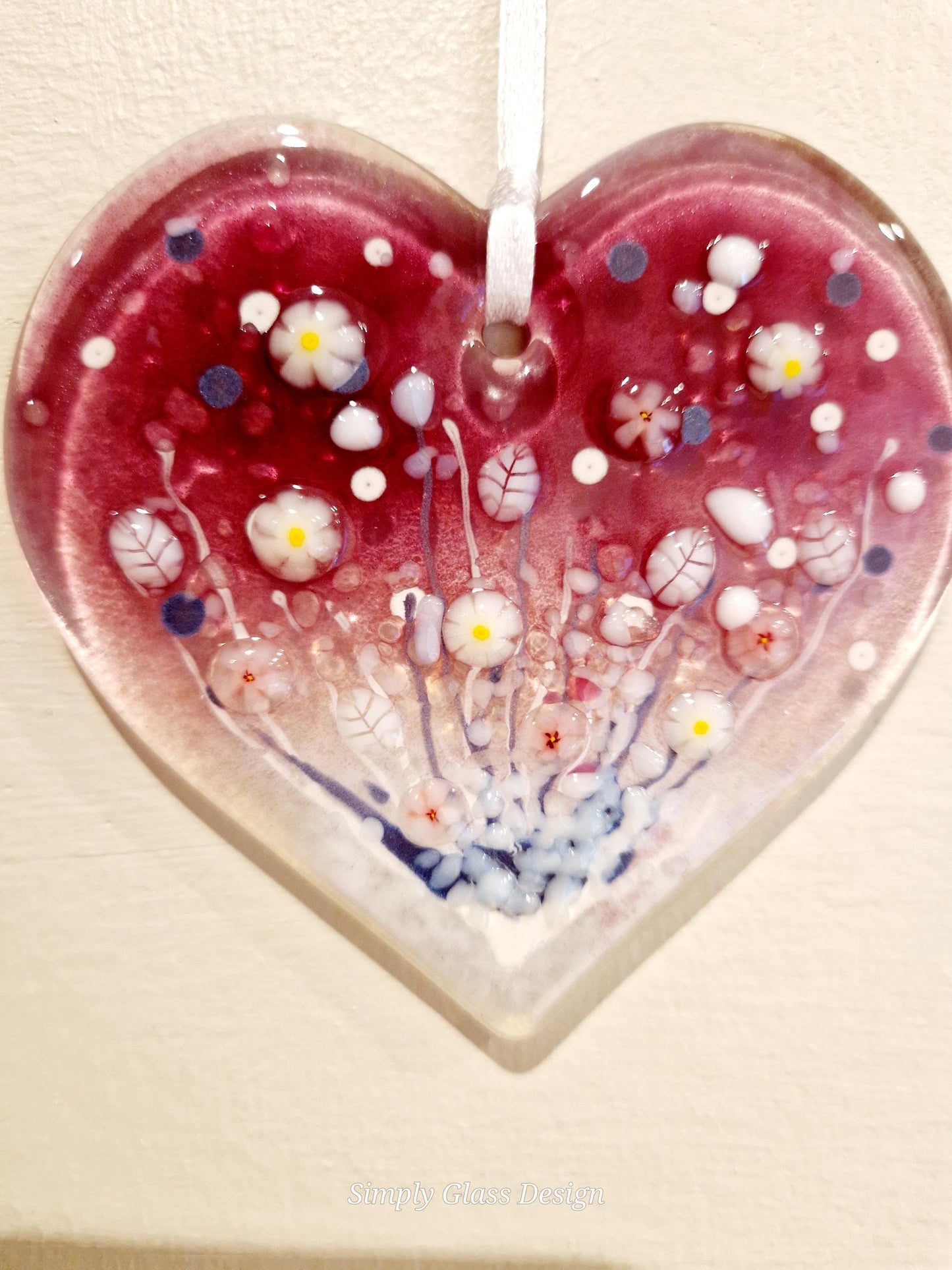 Fused Glass Dawn Meadow Suncatcher