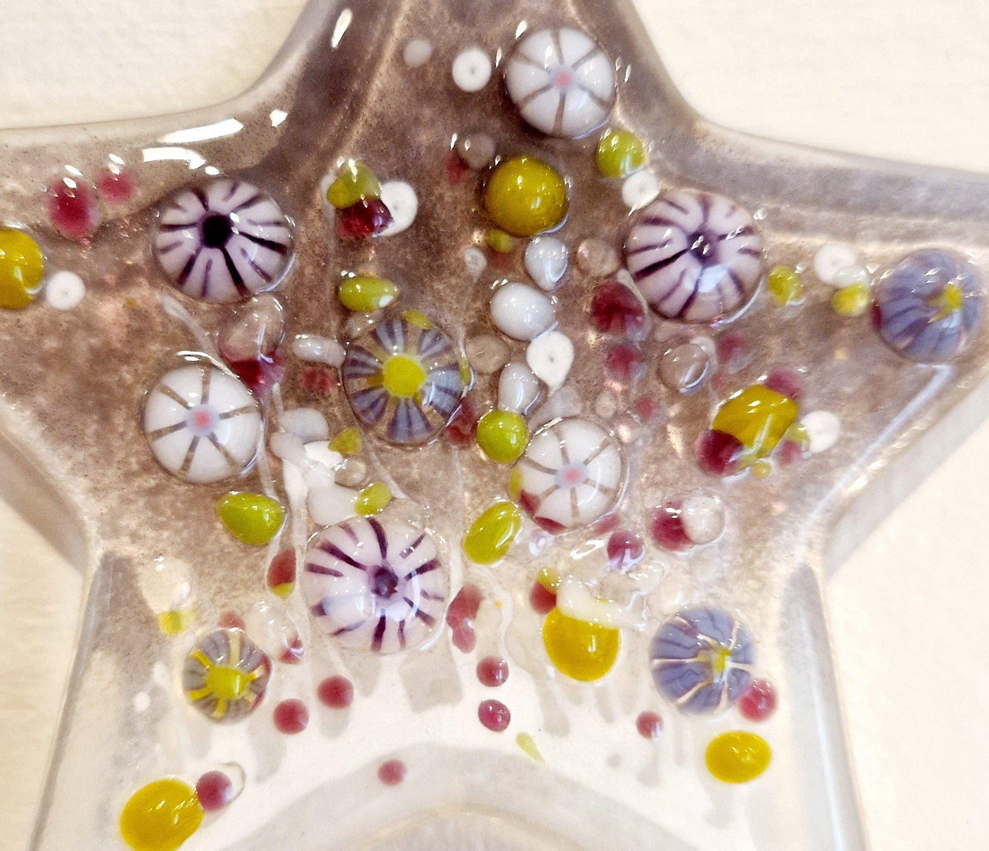 Fused Glass Star Dusk Meadow Suncatcher