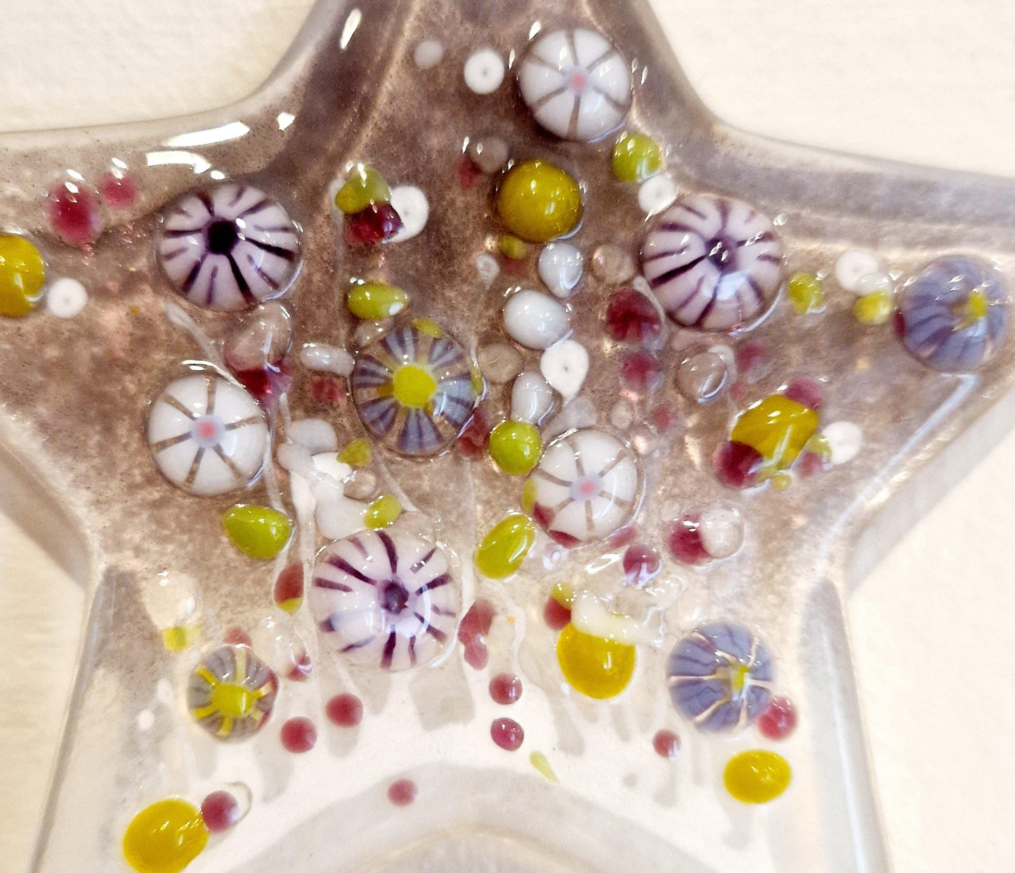 Fused Glass Star Dusk Meadow Suncatcher