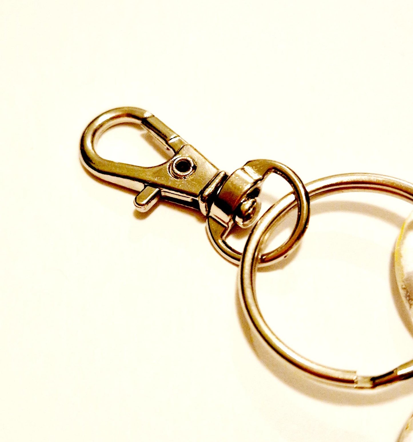 Fused Glass Heart Dawn Meadow Keyring / Bag Charm