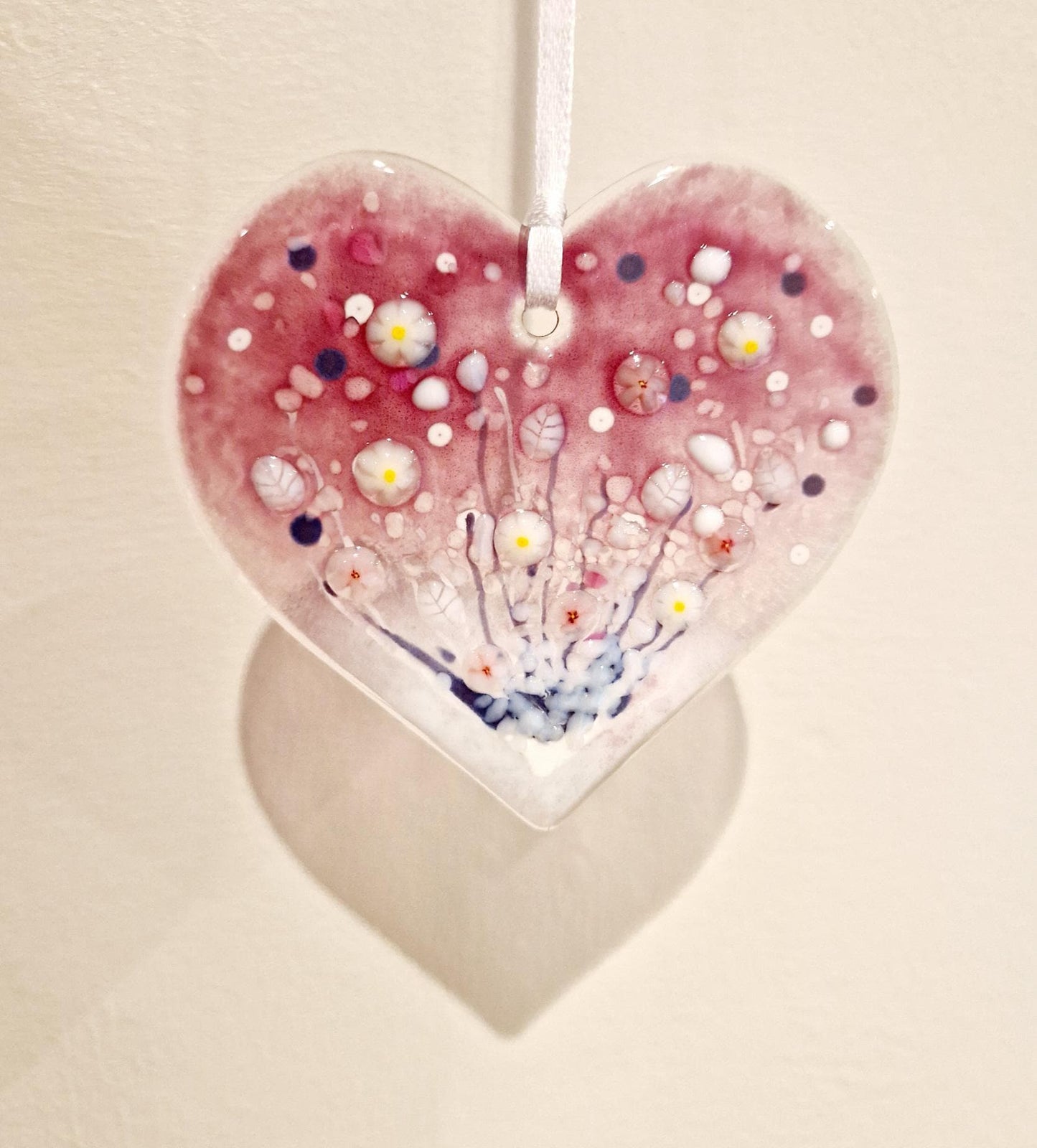 Fused Glass Dawn Meadow Suncatcher