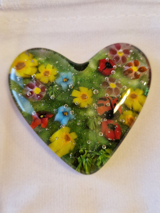 Flower garden pocket heart