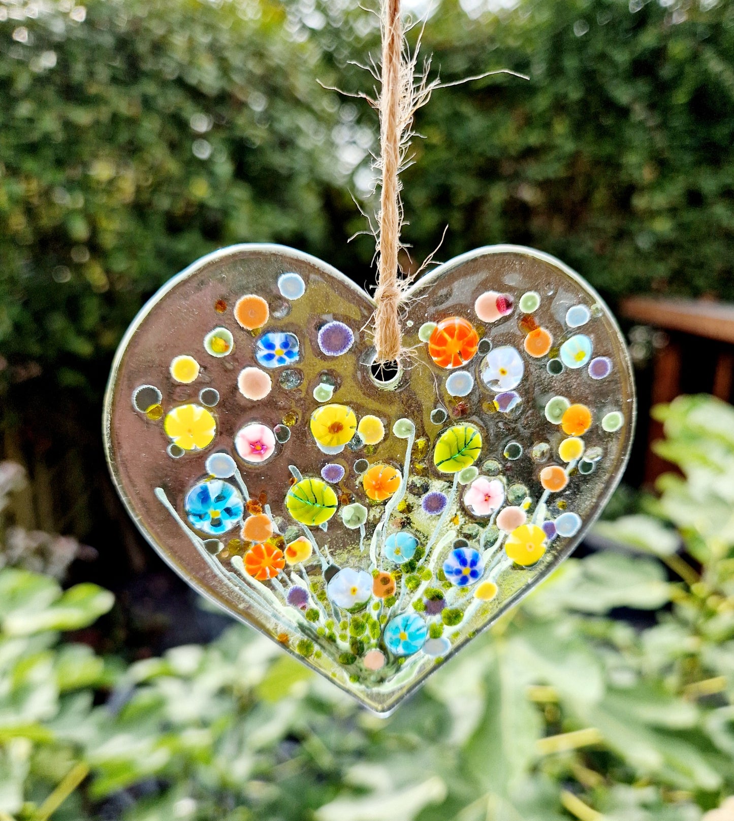 Fused Glass Meadow Suncatcher