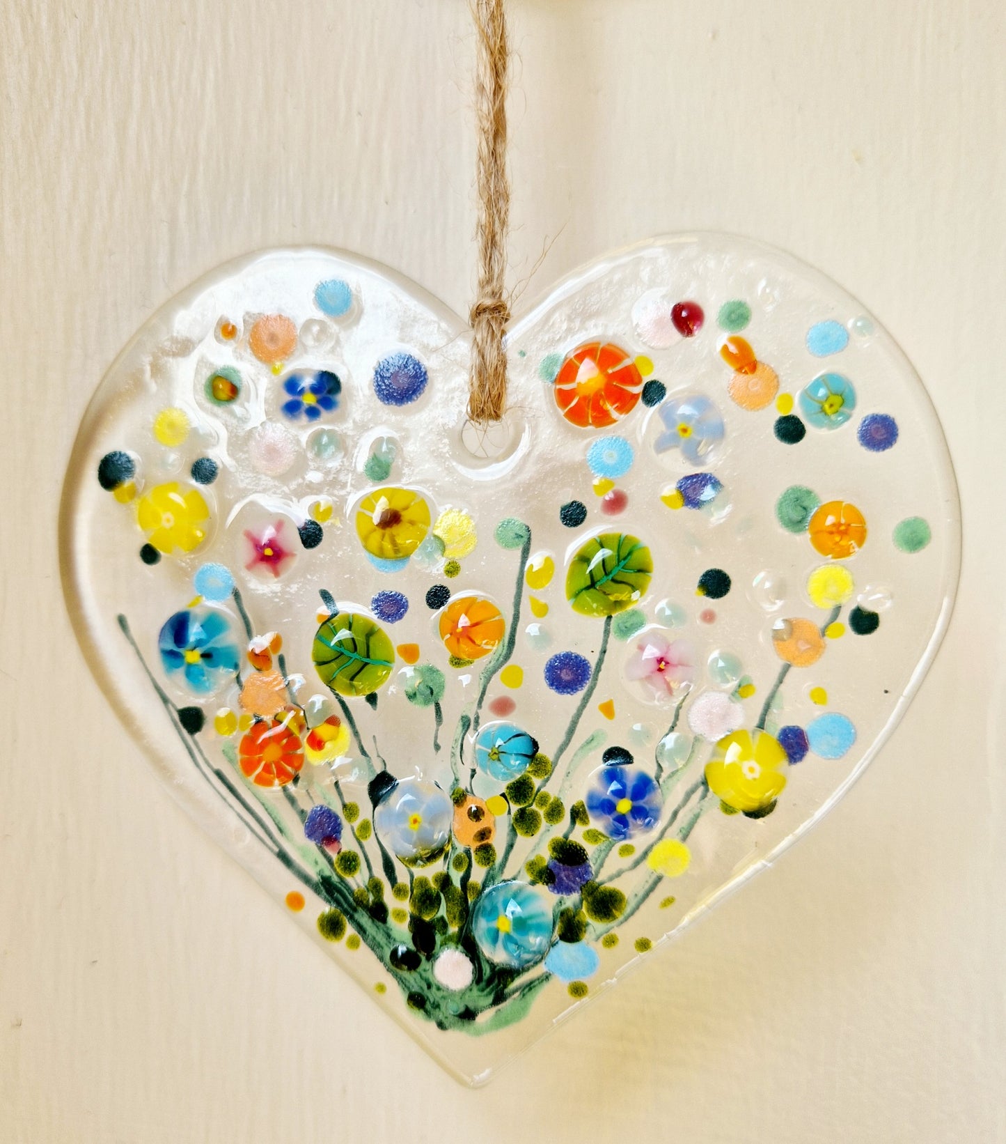 Fused Glass Meadow Suncatcher