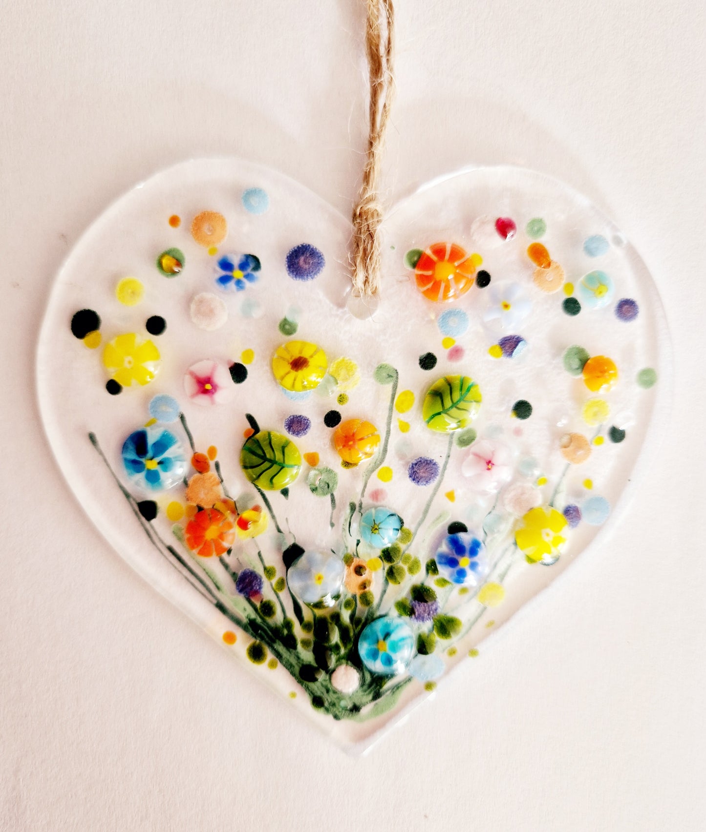 Fused Glass Meadow Suncatcher