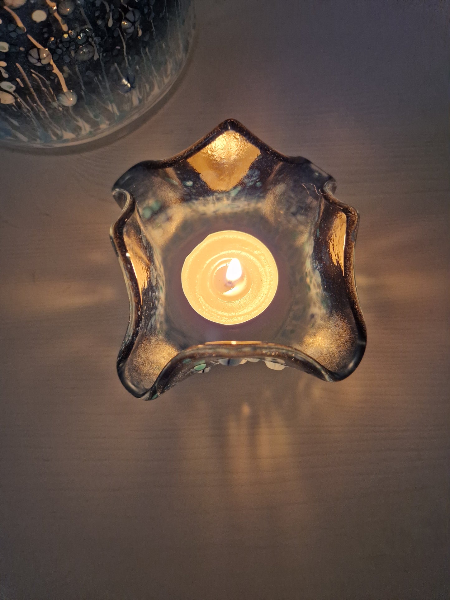 Winter meadow scarf tealight