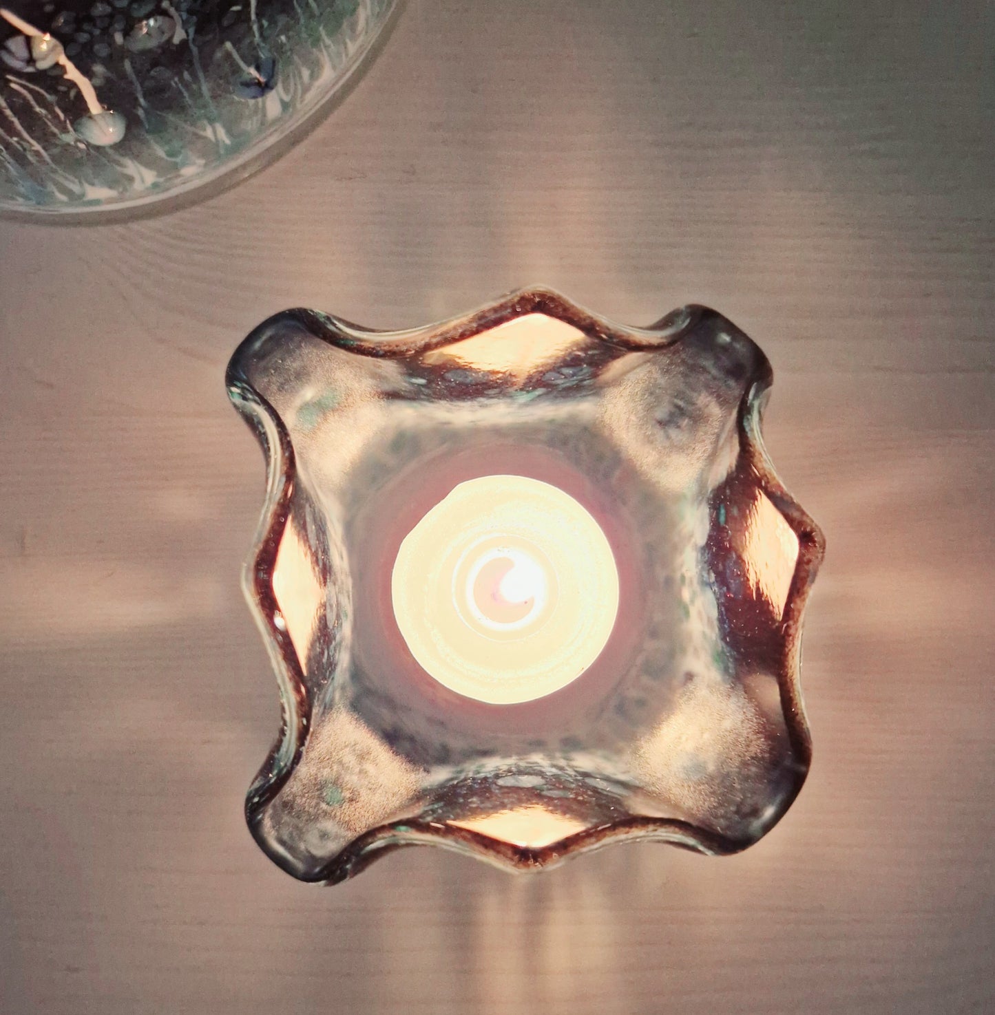 Winter meadow scarf tealight