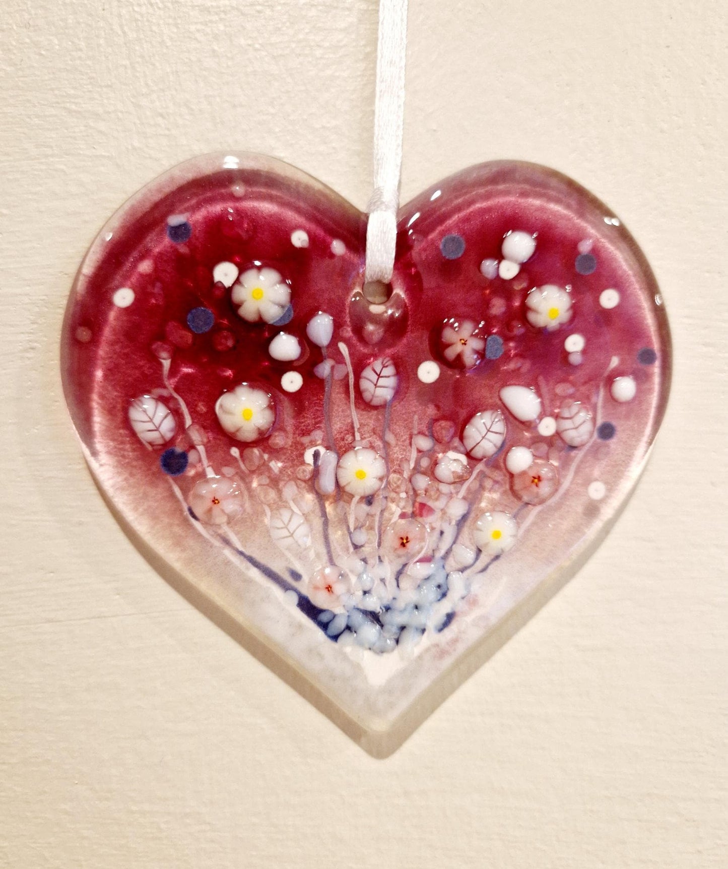 Fused Glass Dawn Meadow Suncatcher