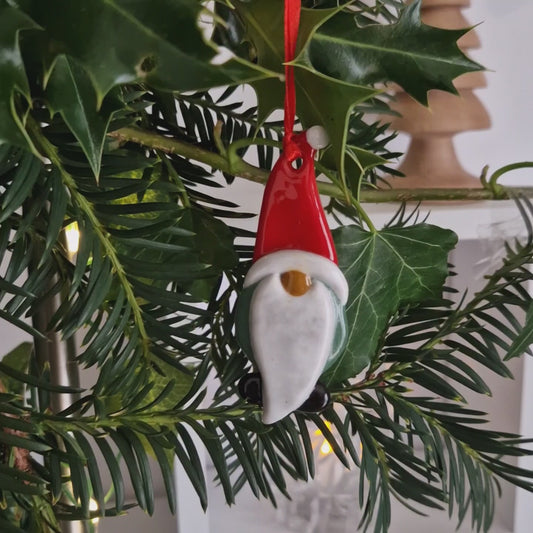 Fused Glass Christmas Gonk